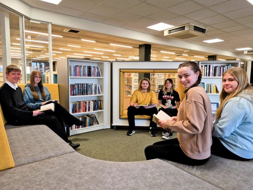 Teenage Library members at Cwmbran Library