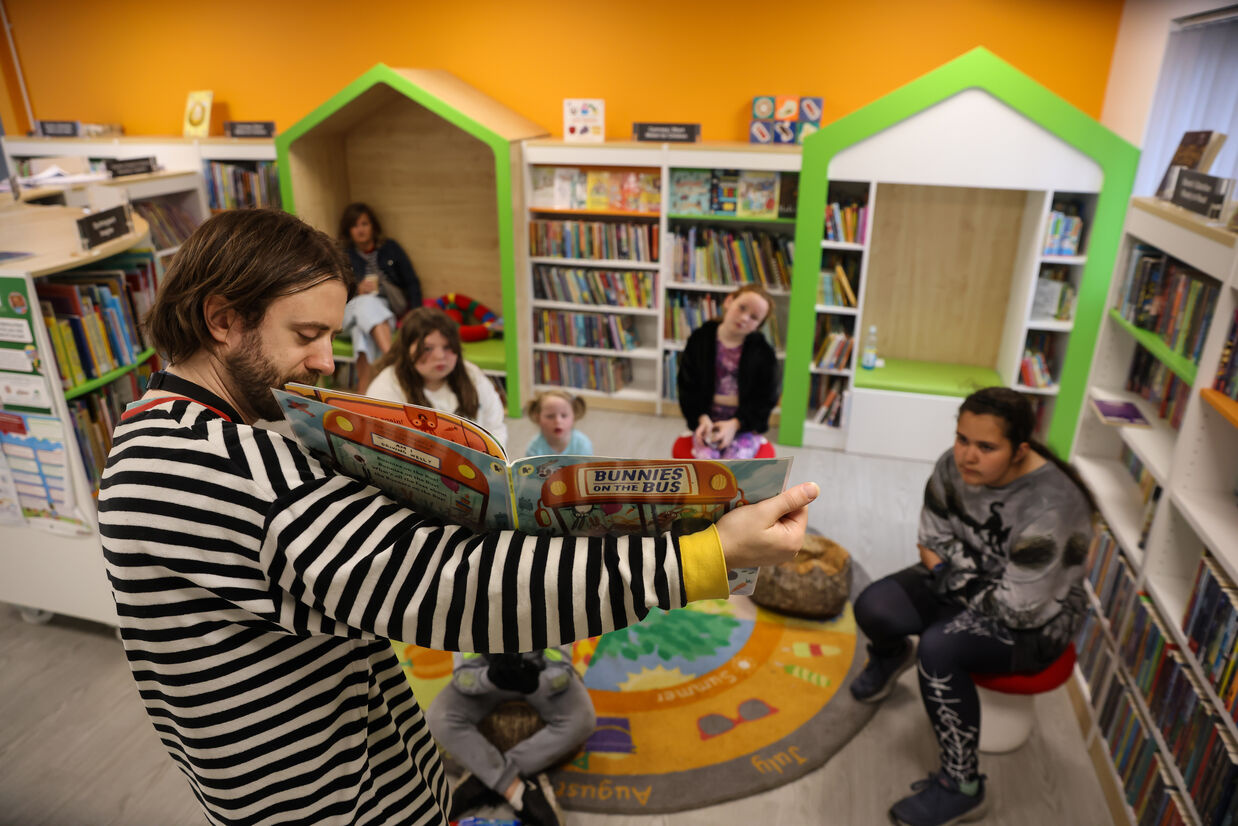 Story session at Rhymney Library