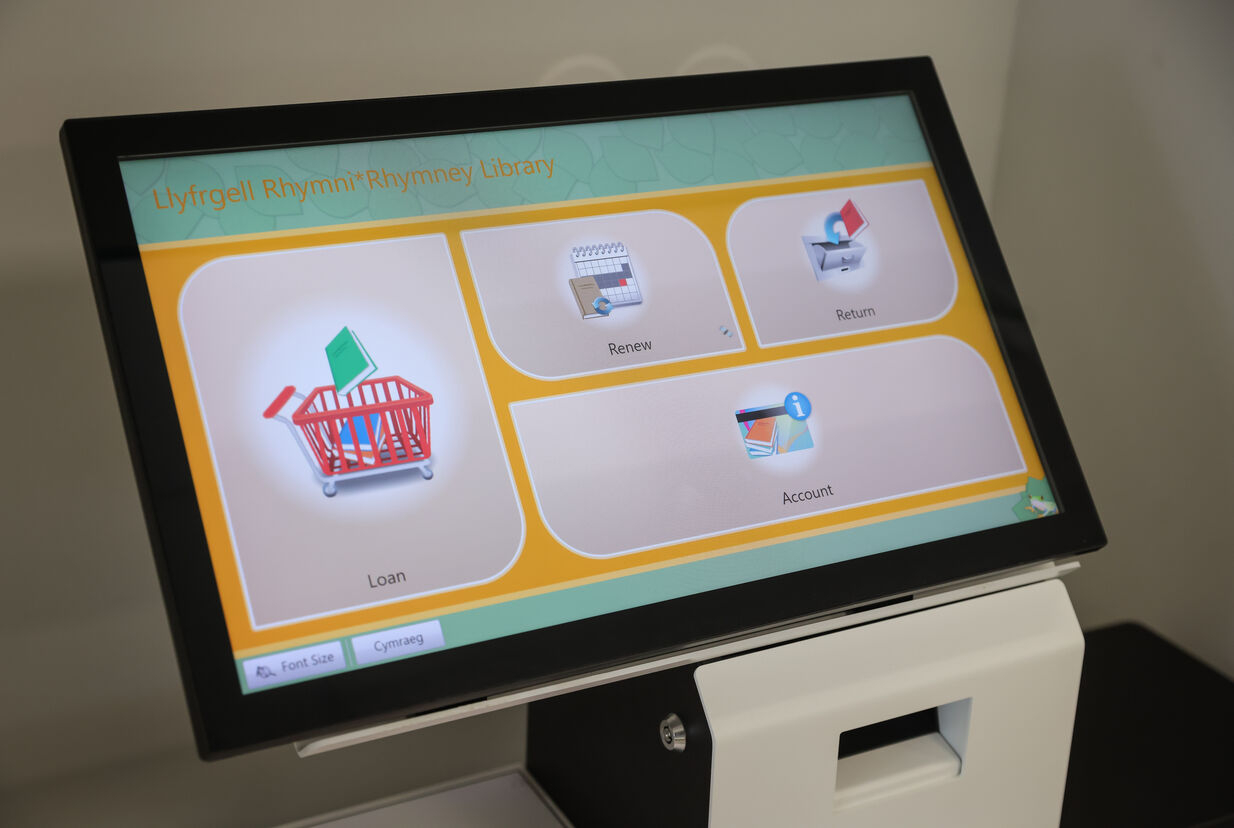 Rhymney Library self checkout