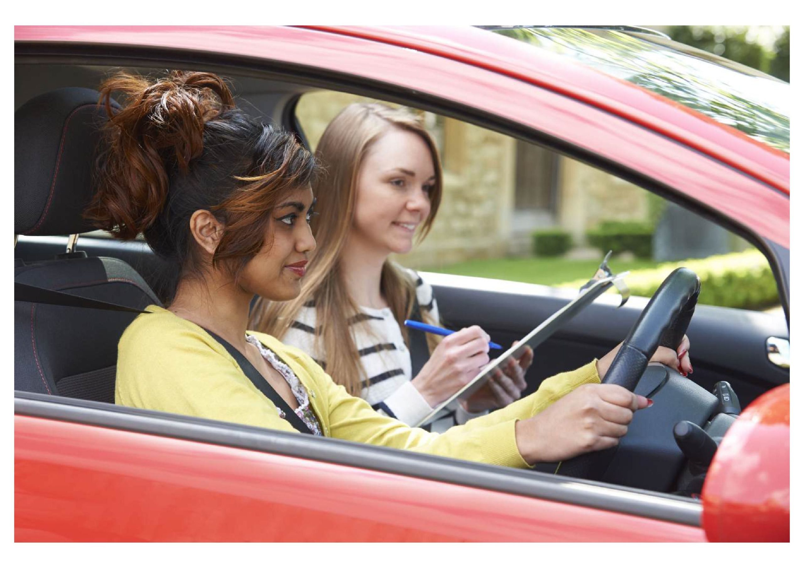 Student having a driving lesson